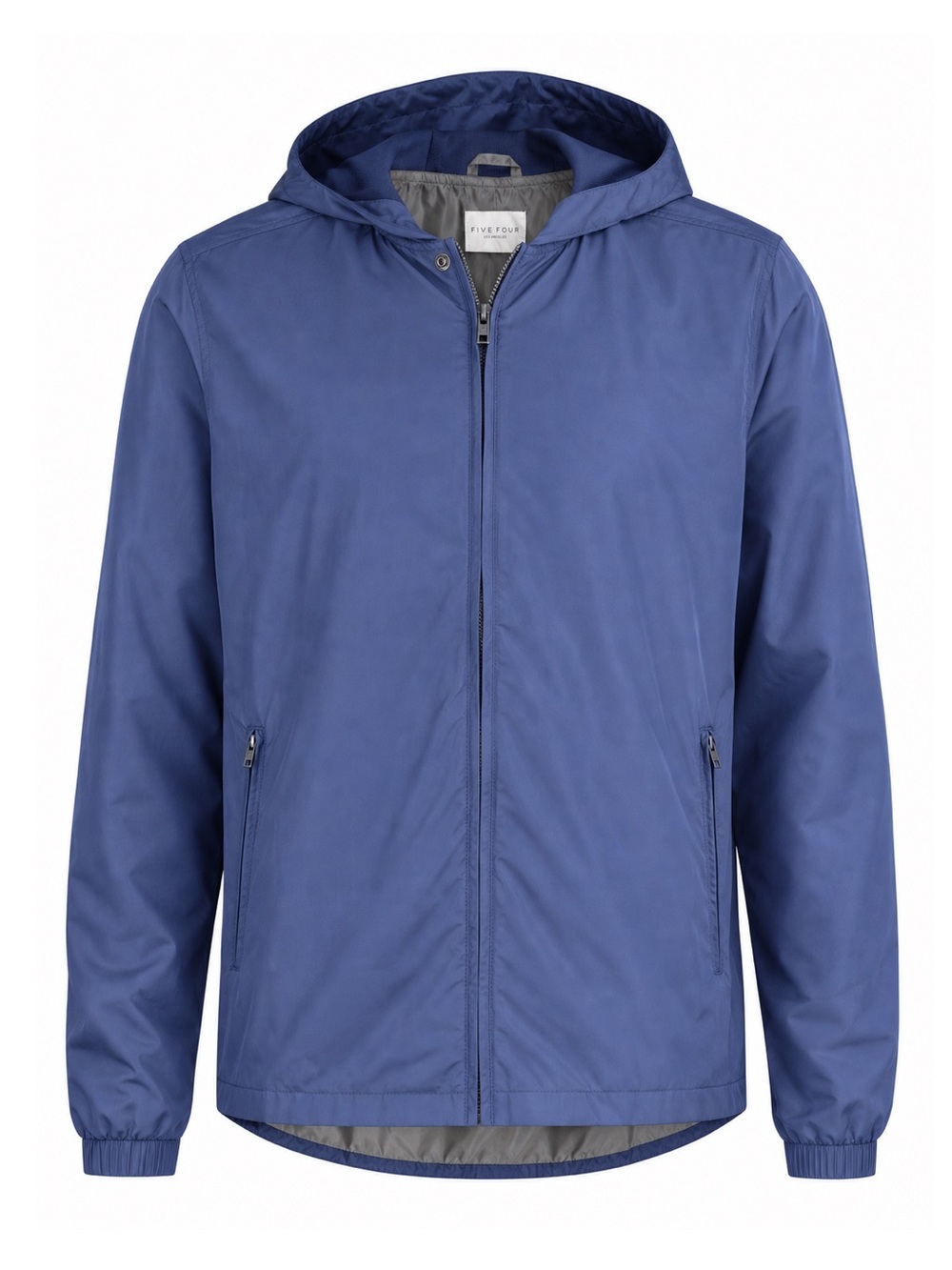 Five Four Los Angeles Men Blue Hooded Windbreaker Rain Jacket XL Outdoor Preppy